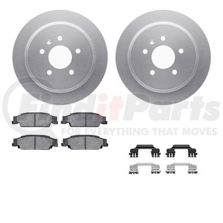 Dynamic Friction Company 4512-46068 GEOSPEC Coated Rotors with 5000 Brake Pads - Ceramic and Hardware