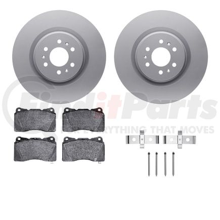 Dynamic Friction Company 4512-46069 GEOSPEC Coated Rotors with 5000 Brake Pads - Ceramic and Hardware