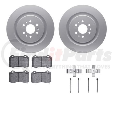 Dynamic Friction Company 4512-46073 GEOSPEC Coated Rotors with 5000 Brake Pads - Ceramic and Hardware