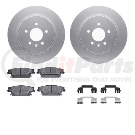 Dynamic Friction Company 4512-46086 GEOSPEC Coated Rotors with 5000 Brake Pads - Ceramic and Hardware