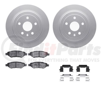 Dynamic Friction Company 4512-46092 GEOSPEC Coated Rotors with 5000 Brake Pads - Ceramic and Hardware