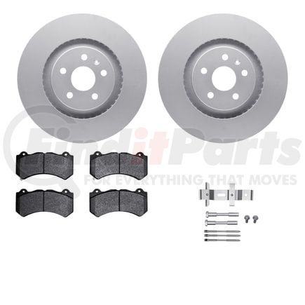 Dynamic Friction Company 4512-46102 GEOSPEC Coated Rotors with 5000 Brake Pads - Ceramic and Hardware