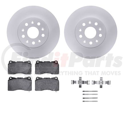 Dynamic Friction Company 4512-46125 GEOSPEC Coated Rotors with 5000 Brake Pads - Ceramic and Hardware