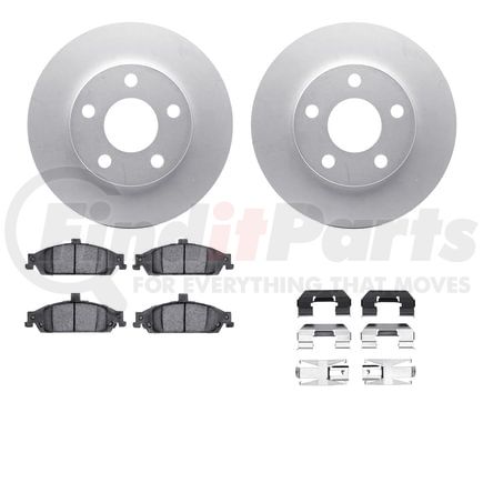 Dynamic Friction Company 4512-47072 GEOSPEC Coated Rotors with 5000 Brake Pads - Ceramic and Hardware
