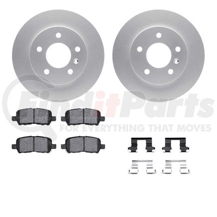 Dynamic Friction Company 4512-47088 GEOSPEC Coated Rotors with 5000 Brake Pads - Ceramic and Hardware