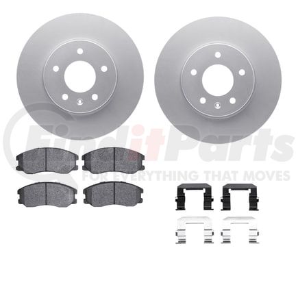 Dynamic Friction Company 4512-47113 GEOSPEC Coated Rotors with 5000 Brake Pads - Ceramic and Hardware