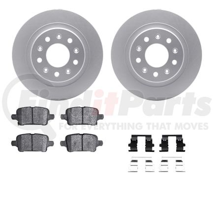 Dynamic Friction Company 4512-47120 GEOSPEC Coated Rotors with 5000 Brake Pads - Ceramic and Hardware