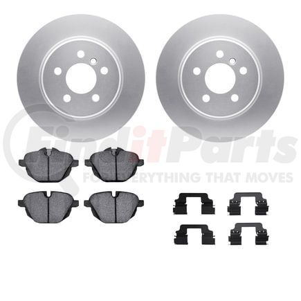 Dynamic Friction Company 4512-31235 GEOSPEC Coated Rotors with 5000 Brake Pads - Ceramic and Hardware