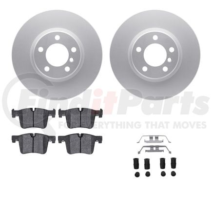 Dynamic Friction Company 4512-31261 GEOSPEC Coated Rotors with 5000 Brake Pads - Ceramic and Hardware