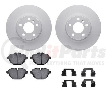 Dynamic Friction Company 4512-31288 GEOSPEC Coated Rotors with 5000 Brake Pads - Ceramic and Hardware