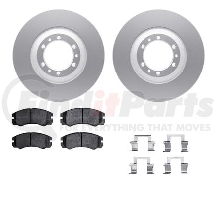 Dynamic Friction Company 4512-37007 GEOSPEC Coated Rotors with 5000 Brake Pads - Ceramic and Hardware