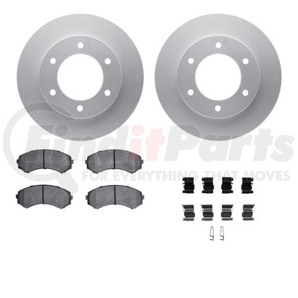 Dynamic Friction Company 4512-37010 GEOSPEC Coated Rotors with 5000 Brake Pads - Ceramic and Hardware