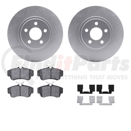 Dynamic Friction Company 4512-39037 GEOSPEC Coated Rotors with 5000 Brake Pads - Ceramic and Hardware