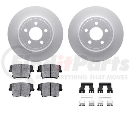 Dynamic Friction Company 4512-39042 GEOSPEC Coated Rotors with 5000 Brake Pads - Ceramic and Hardware