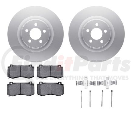 Dynamic Friction Company 4512-39049 GEOSPEC Coated Rotors with 5000 Brake Pads - Ceramic and Hardware