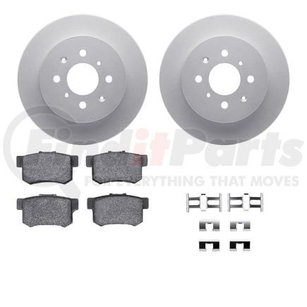 Dynamic Friction Company 4512-59129 GEOSPEC Coated Rotors with 5000 Brake Pads - Ceramic and Hardware