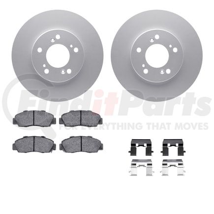Dynamic Friction Company 4512-59145 GEOSPEC Coated Rotors with 5000 Brake Pads - Ceramic and Hardware