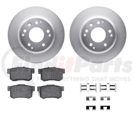 Dynamic Friction Company 4512-59147 GEOSPEC Coated Rotors with 5000 Brake Pads - Ceramic and Hardware