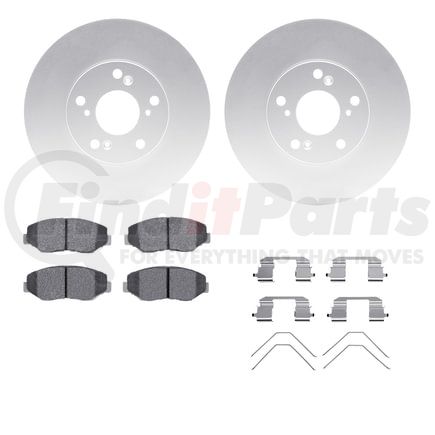 Dynamic Friction Company 4512-59151 GEOSPEC Coated Rotors with 5000 Brake Pads - Ceramic and Hardware