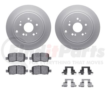 Dynamic Friction Company 4512-59158 GEOSPEC Coated Rotors with 5000 Brake Pads - Ceramic and Hardware