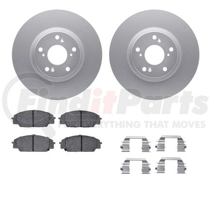 Dynamic Friction Company 4512-59160 GEOSPEC Coated Rotors with 5000 Brake Pads - Ceramic and Hardware