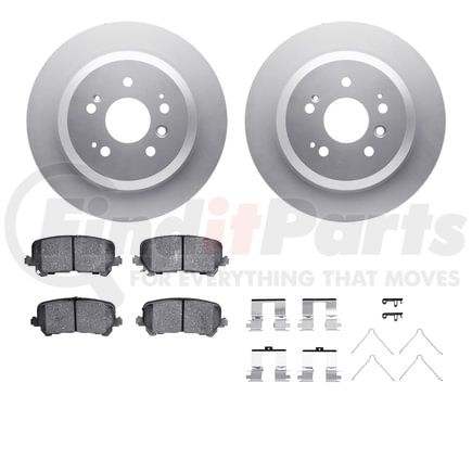 Dynamic Friction Company 4512-59194 GEOSPEC Coated Rotors with 5000 Brake Pads - Ceramic and Hardware