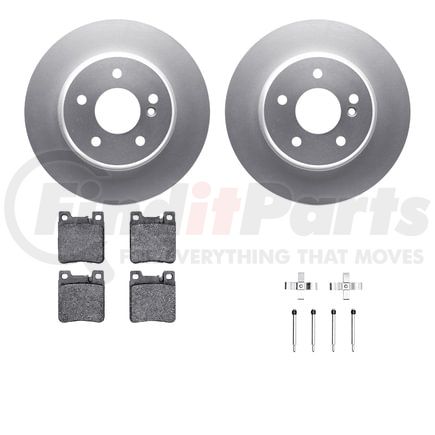 Dynamic Friction Company 4512-63135 GEOSPEC Coated Rotors with 5000 Brake Pads - Ceramic and Hardware