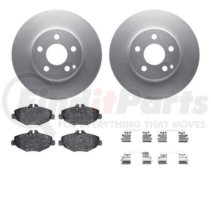 Dynamic Friction Company 4512-63154 GEOSPEC Coated Rotors with 5000 Brake Pads - Ceramic and Hardware