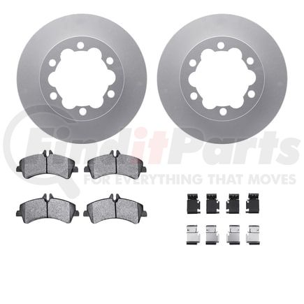 Dynamic Friction Company 4512-63223 GEOSPEC Coated Rotors with 5000 Brake Pads - Ceramic and Hardware