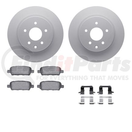 Dynamic Friction Company 4512-67100 GEOSPEC Coated Rotors with 5000 Brake Pads - Ceramic and Hardware
