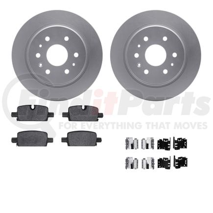 Dynamic Friction Company 4512-47126 GEOSPEC Coated Rotors with 5000 Brake Pads - Ceramic and Hardware