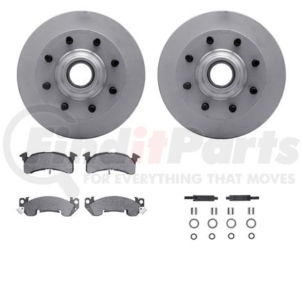 Dynamic Friction Company 4512-48078 GEOSPEC Coated Rotors with 5000 Brake Pads - Ceramic and Hardware