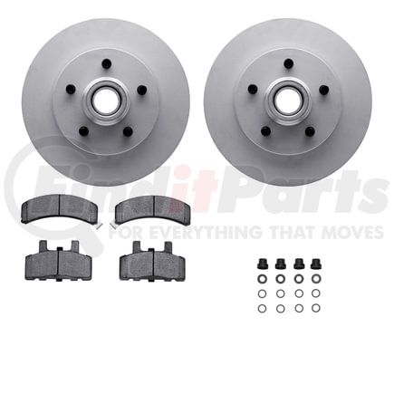 Dynamic Friction Company 4512-48093 GEOSPEC Coated Rotors with 5000 Brake Pads - Ceramic and Hardware
