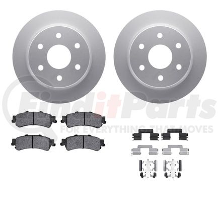 Dynamic Friction Company 4512-48108 GEOSPEC Coated Rotors with 5000 Brake Pads - Ceramic and Hardware