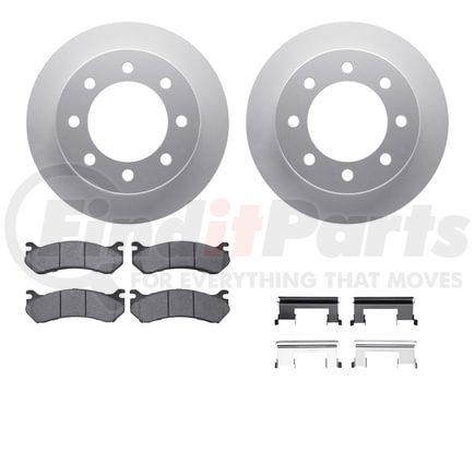 Dynamic Friction Company 4512-48114 GEOSPEC Coated Rotors with 5000 Brake Pads - Ceramic and Hardware