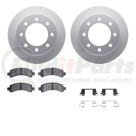 Dynamic Friction Company 4512-48115 GEOSPEC Coated Rotors with 5000 Brake Pads - Ceramic and Hardware