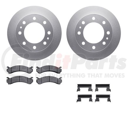Dynamic Friction Company 4512-48130 GEOSPEC Coated Rotors with 5000 Brake Pads - Ceramic and Hardware