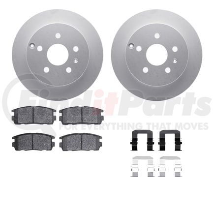 Dynamic Friction Company 4512-48140 GEOSPEC Coated Rotors with 5000 Brake Pads - Ceramic and Hardware
