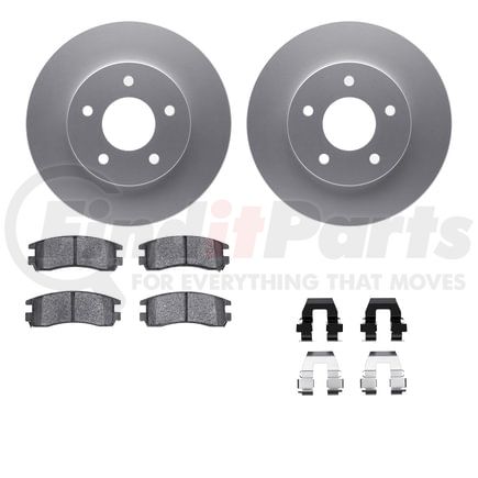 Dynamic Friction Company 4512-52023 GEOSPEC Coated Rotors with 5000 Brake Pads - Ceramic and Hardware