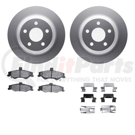 Dynamic Friction Company 4512-52027 GEOSPEC Coated Rotors with 5000 Brake Pads - Ceramic and Hardware