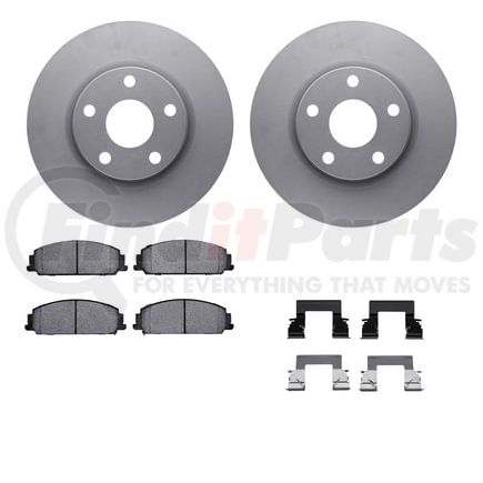 Dynamic Friction Company 4512-52032 GEOSPEC Coated Rotors with 5000 Brake Pads - Ceramic and Hardware