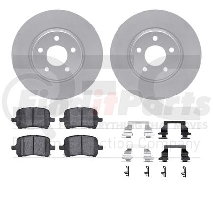 Dynamic Friction Company 4512-53014 GEOSPEC Coated Rotors with 5000 Brake Pads - Ceramic and Hardware