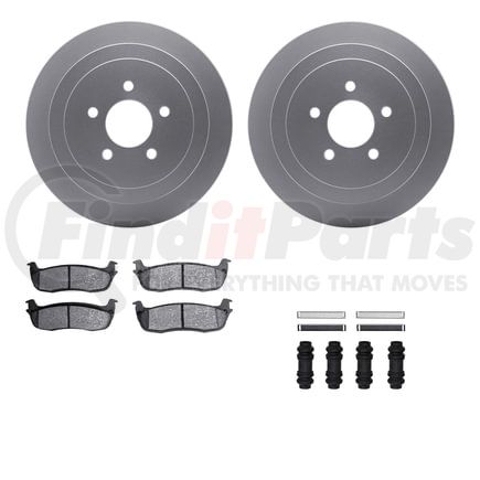 Dynamic Friction Company 4512-55010 GEOSPEC Coated Rotors with 5000 Brake Pads - Ceramic and Hardware