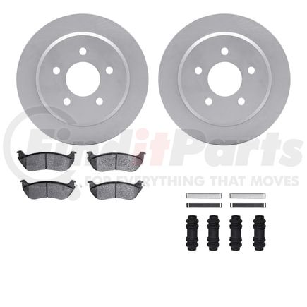 Dynamic Friction Company 4512-56010 GEOSPEC Coated Rotors with 5000 Brake Pads - Ceramic and Hardware
