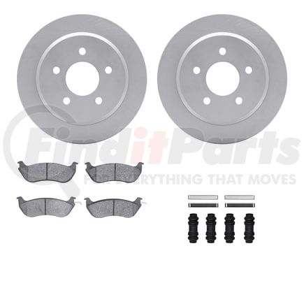Dynamic Friction Company 4512-56011 GEOSPEC Coated Rotors with 5000 Brake Pads - Ceramic and Hardware