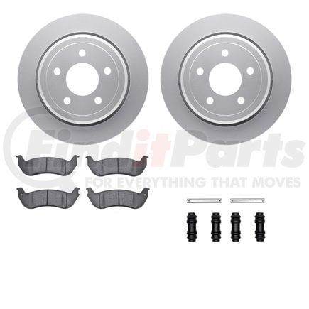Dynamic Friction Company 4512-56016 GEOSPEC Coated Rotors with 5000 Brake Pads - Ceramic and Hardware
