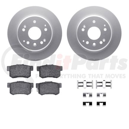 Dynamic Friction Company 4512-58032 GEOSPEC Coated Rotors with 5000 Brake Pads - Ceramic and Hardware