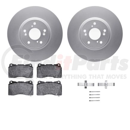 Dynamic Friction Company 4512-58033 GEOSPEC Coated Rotors with 5000 Brake Pads - Ceramic and Hardware
