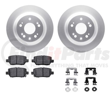 Dynamic Friction Company 4512-58037 GEOSPEC Coated Rotors with 5000 Brake Pads - Ceramic and Hardware