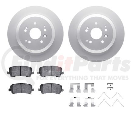 Dynamic Friction Company 4512-58045 GEOSPEC Coated Rotors with 5000 Brake Pads - Ceramic and Hardware